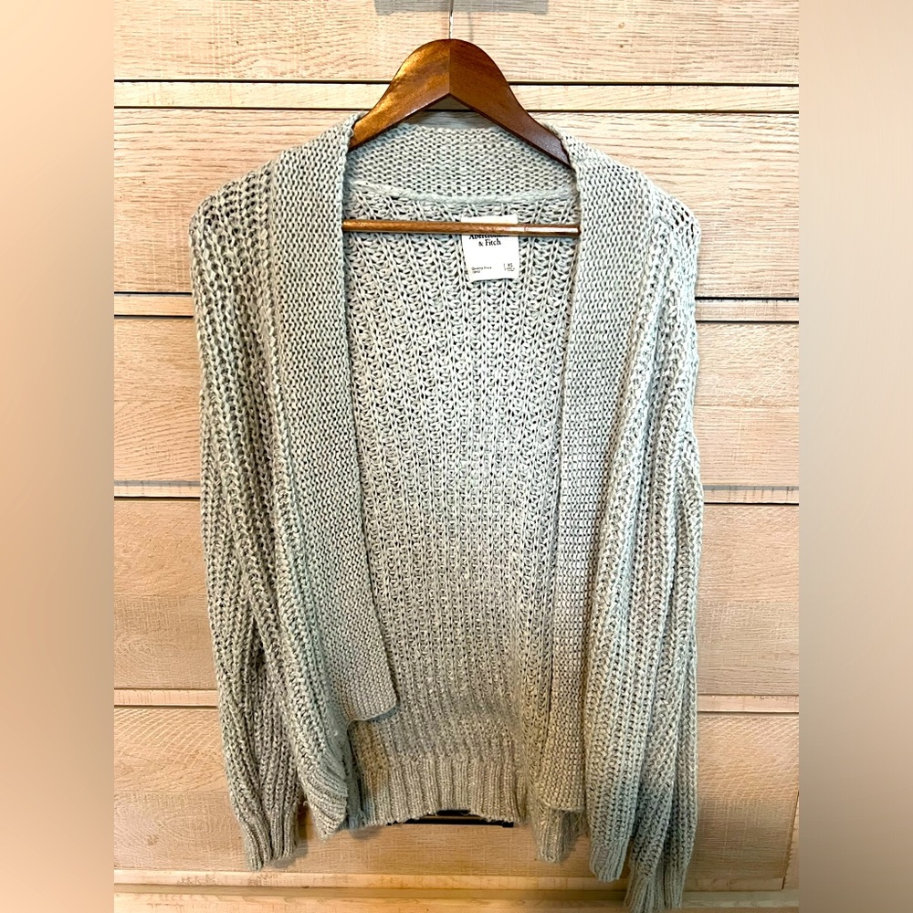 Abercrombie and fitch gray cardigan sweater